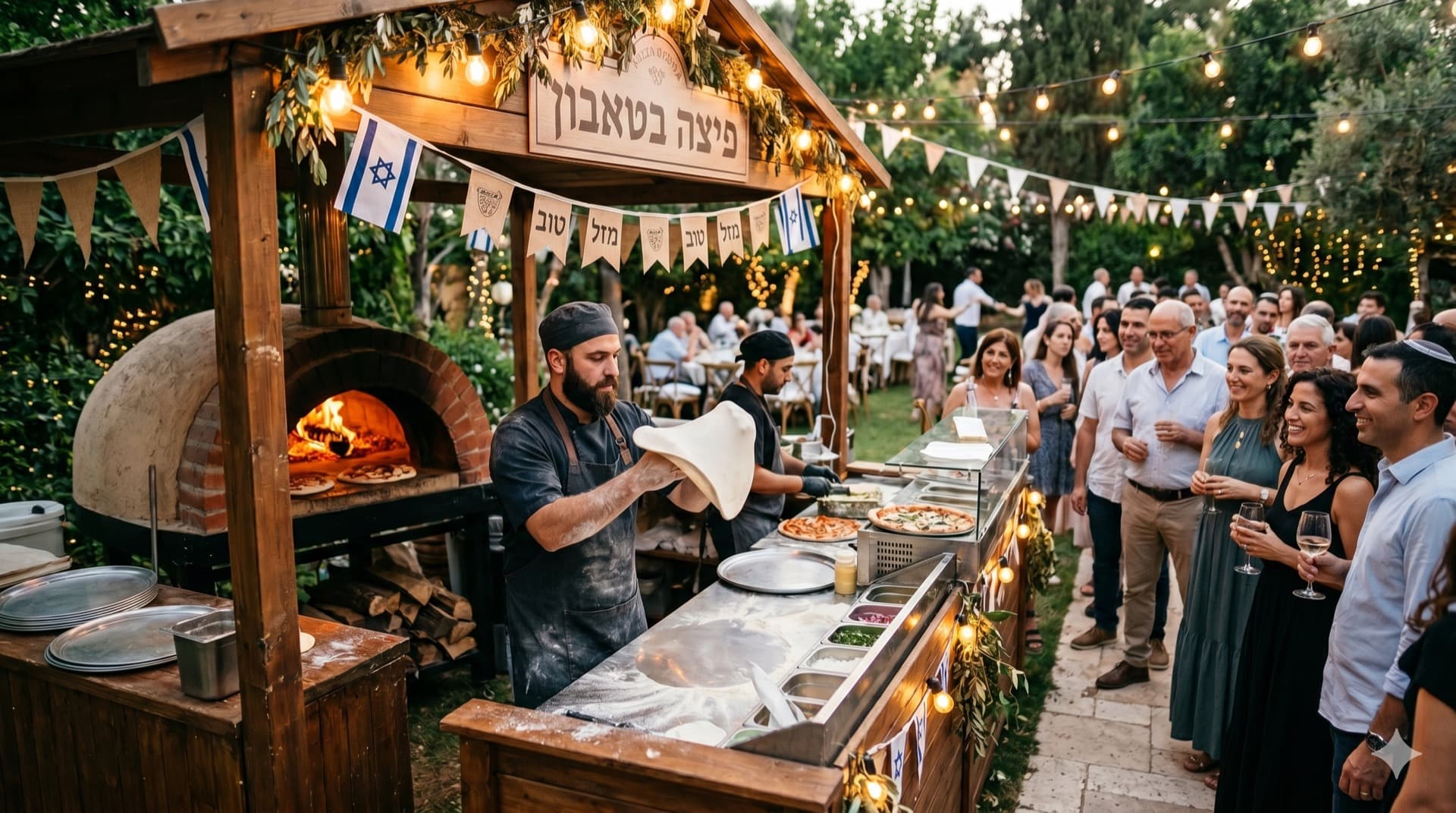 דוכן פיצה לאירועים — חוויה חמה מהטאבון